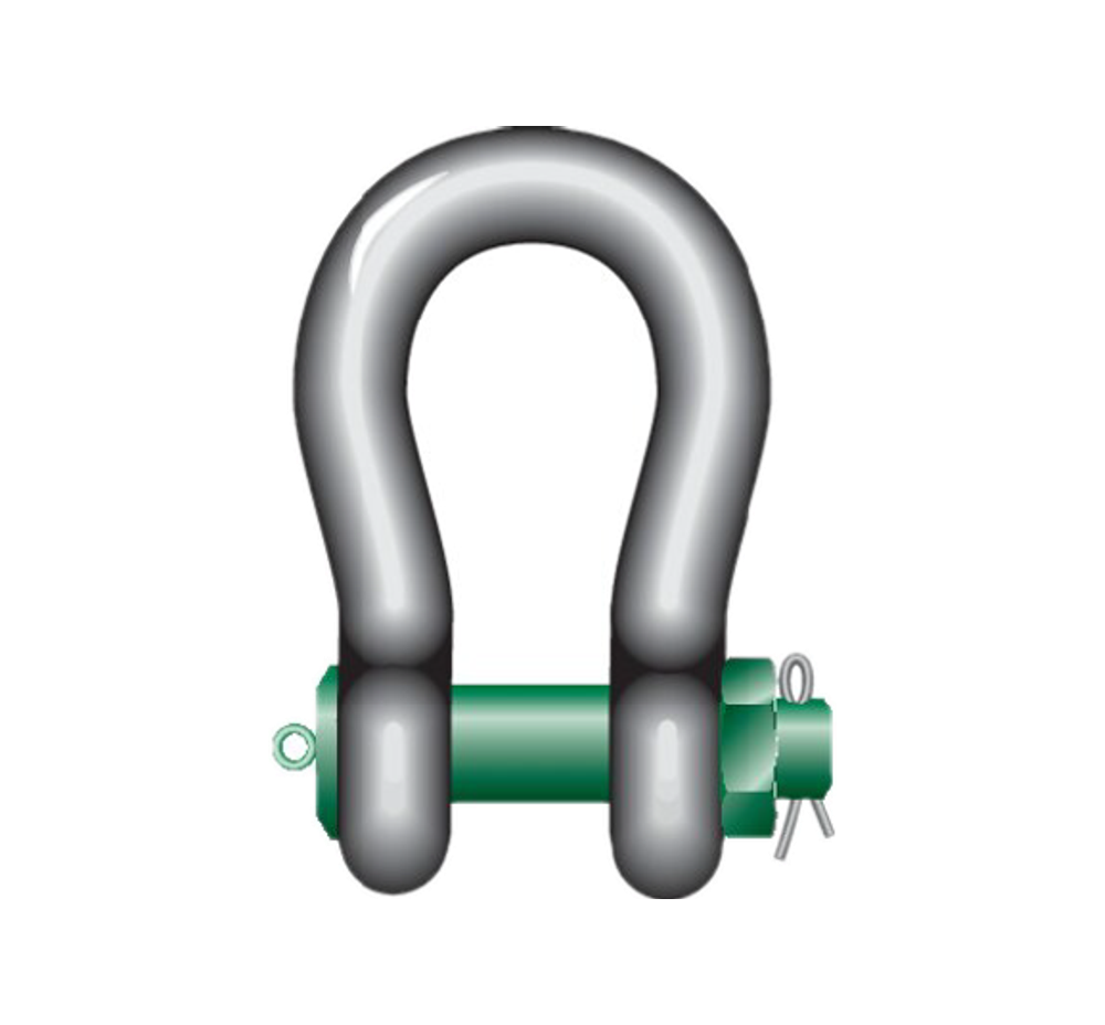 Green Pin Heavy Duty Bow Shackles