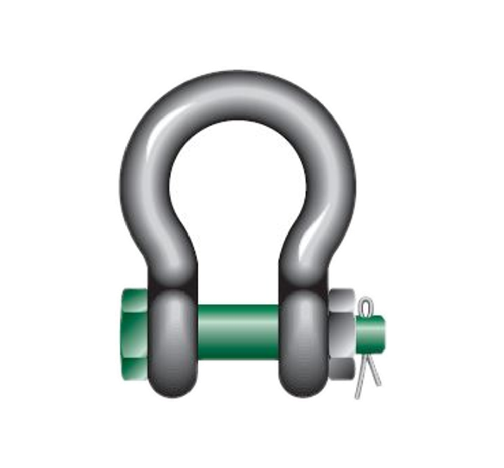 Green Pin Safety Bow Shackles