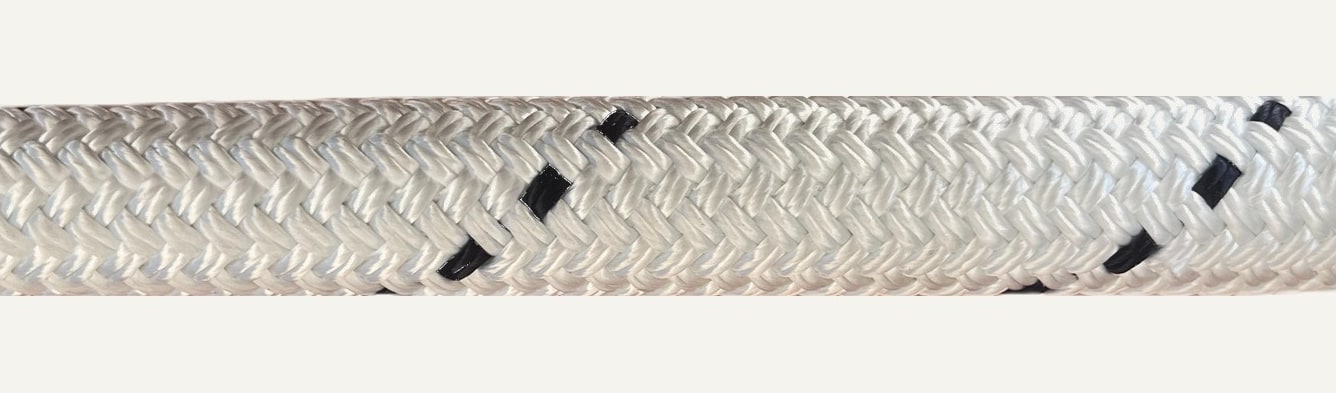 Close-up of Jeycom Double Braid rope texture