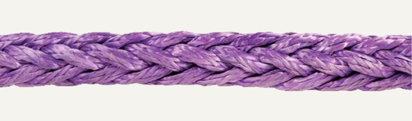 Close-up of Plasma 12x12 Strand HMPE rope texture